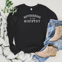 Load image into Gallery viewer, Motherhood is My Ministry Unisex Long Sleeve T-Shirt