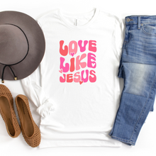 Load image into Gallery viewer, Valentine Collection: Love Like Jesus Unisex Long Sleeve T-shirt