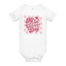 Load image into Gallery viewer, Valentine Collection: 1st Valentine for Baby Short Sleeve one piece