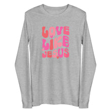 Load image into Gallery viewer, Valentine Collection: Love Like Jesus Unisex Long Sleeve T-shirt
