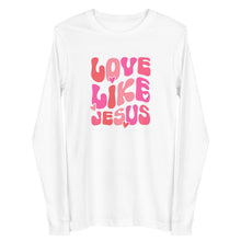 Load image into Gallery viewer, Valentine Collection: Love Like Jesus Unisex Long Sleeve T-shirt