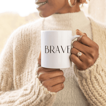 Load image into Gallery viewer, Brave mug with font choices