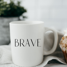 Load image into Gallery viewer, Brave mug with font choices