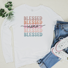 Load image into Gallery viewer, Blessed Mama Unisex Long Sleeve T-shirt