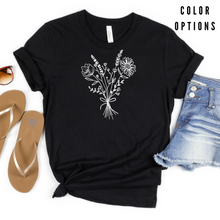 Load image into Gallery viewer, Beautiful Bouquet of Flowers Unisex Short Sleeve T-shirt