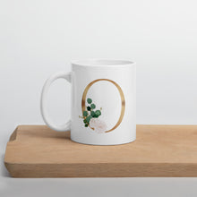 Load image into Gallery viewer, Gold letter mug with one design choice per letter