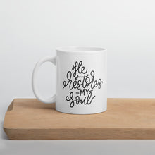 Load image into Gallery viewer, He restores my soul mug with one design choice