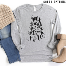 Load image into Gallery viewer, Holy Spirit you are welcome here Unisex Long Sleeve T-shirt