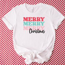Load image into Gallery viewer, Christmas collection: Merry Merry Christmas Unisex Short Sleeve T-Shirt