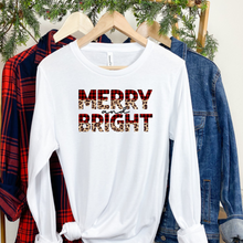 Load image into Gallery viewer, Christmas collection: Merry & Bright Unisex Long Sleeve T-shirt