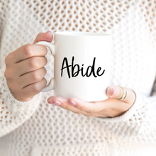 Load image into Gallery viewer, Abide mug with font choices