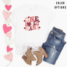 Load image into Gallery viewer, Valentine Collection: One Loved Mama Unisex short sleeve T-shirt