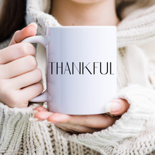 Load image into Gallery viewer, Thankful mug with font choices
