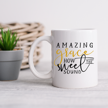 Load image into Gallery viewer, Amazing Grace mug with one design choice