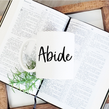 Load image into Gallery viewer, Abide mug with font choices