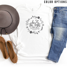 Load image into Gallery viewer, Be the Light with design Unisex Long Sleeve T-shirt