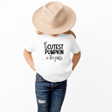 Load image into Gallery viewer, Fall collection: Cutest Pumpkin in the patch Toddler Short Sleeve T-shirt