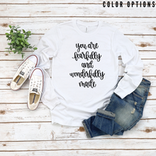 Load image into Gallery viewer, You are fearfully and wonderfully made Unisex Long Sleeve T-shirt