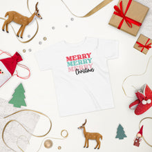 Load image into Gallery viewer, Christmas collection: Merry Merry Christmas Toddler Short Sleeve T-Shirt