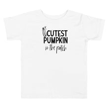 Load image into Gallery viewer, Fall collection: Cutest Pumpkin in the patch Toddler Short Sleeve T-shirt