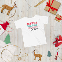 Load image into Gallery viewer, Christmas collection: Merry Merry Christmas Toddler Short Sleeve T-Shirt