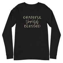 Load image into Gallery viewer, Fall collection: Grateful thankful Blessed Unisex Long Sleeve T-shirt
