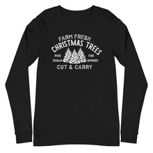 Load image into Gallery viewer, Christmas collection: Farm Fresh Christmas Tree Unisex Long Sleeve T-shirt