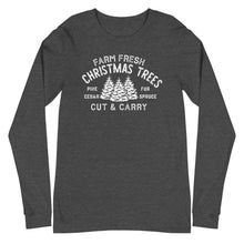 Load image into Gallery viewer, Christmas collection: Farm Fresh Christmas Tree Unisex Long Sleeve T-shirt