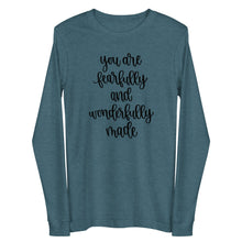 Load image into Gallery viewer, You are fearfully and wonderfully made Unisex Long Sleeve T-shirt