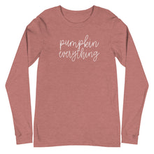 Load image into Gallery viewer, Fall collection: pumpkin everything Unisex Long Sleeve T-shirt