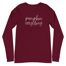 Load image into Gallery viewer, Fall collection: pumpkin everything Unisex Long Sleeve T-shirt