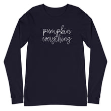 Load image into Gallery viewer, Fall collection: pumpkin everything Unisex Long Sleeve T-shirt