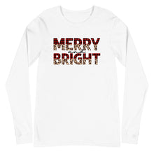 Load image into Gallery viewer, Christmas collection: Merry & Bright Unisex Long Sleeve T-shirt