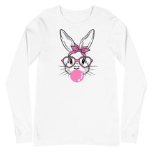 Load image into Gallery viewer, Easter Collection: Bunny Blowing Bubble Unisex Long Sleeve T-Shirt