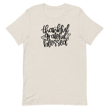 Load image into Gallery viewer, Fall collection: thankful grateful blessed Unisex short sleeve t-shirt