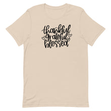 Load image into Gallery viewer, Fall collection: thankful grateful blessed Unisex short sleeve t-shirt
