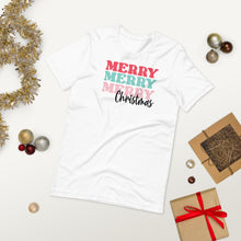 Load image into Gallery viewer, Christmas collection: Merry Merry Christmas Unisex Short Sleeve T-Shirt