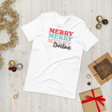 Load image into Gallery viewer, Christmas collection: Merry Merry Christmas Unisex Short Sleeve T-Shirt