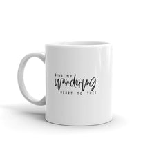 Load image into Gallery viewer, Bind my wandering heart to thee mug with one design choice