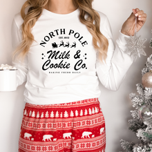 Load image into Gallery viewer, Christmas collection: Milk &amp; Cookies  Unisex Long Sleeve T-shirt
