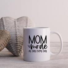 Load image into Gallery viewer, Mom mode mug with one design choice
