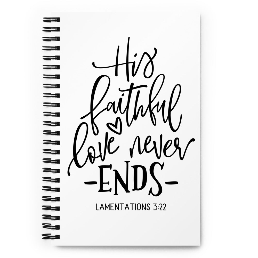 Valentine Collection: Inspirational notebook: His faithful love never ends