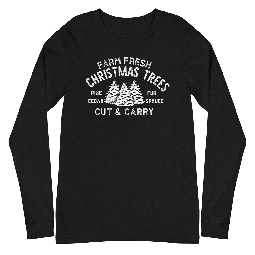 Christmas collection: Farm Fresh Christmas Tree Unisex Long Sleeve T-shirt