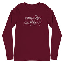 Load image into Gallery viewer, Fall collection: pumpkin everything Unisex Long Sleeve T-shirt
