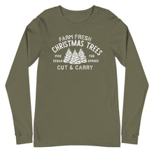 Load image into Gallery viewer, Christmas collection: Farm Fresh Christmas Tree Unisex Long Sleeve T-shirt
