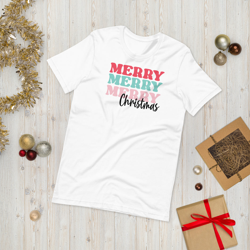 Christmas collection:  Merry Merry Christmas Unisex Short Sleeve T-Shirt