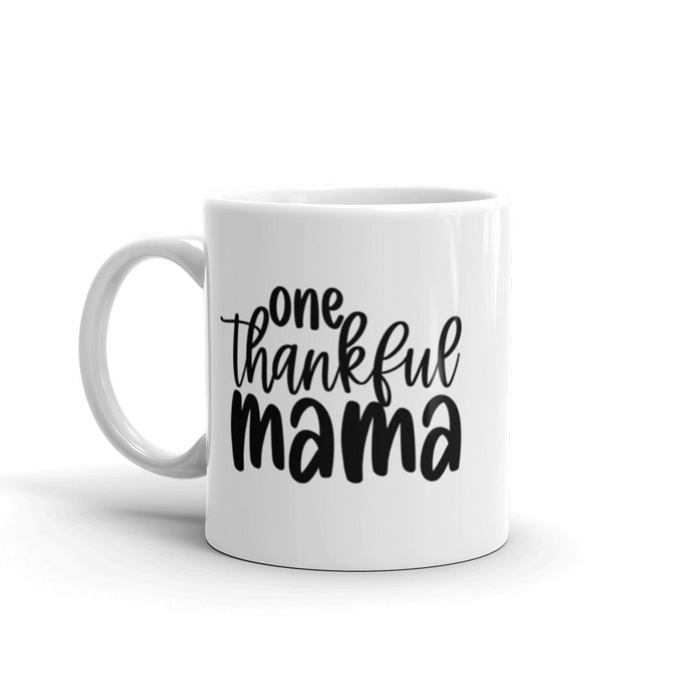 One Thankful Mama mug with one design choice